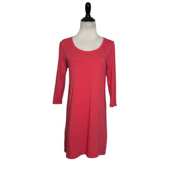 PureJill reddish pink 3/4 sleeves tunic top size small Tall - Picture 10 of 12